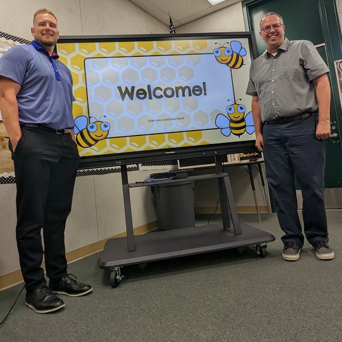 We start the new year with a new battery! Welcome to our new principal and assistant principal. #wearepbv #twentyfirstyear @vanhornhornets