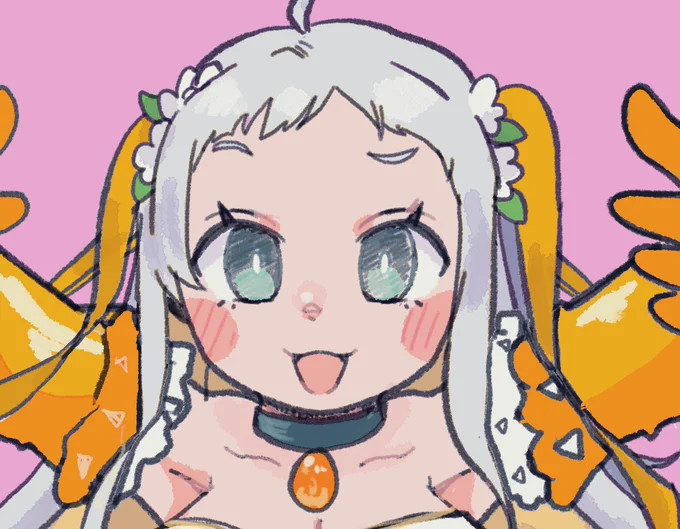対面でこっちに抱きついてきてるようにしたかった気持ちといやでもおっぱいもお腹も見たいじゃんの気持ちに技術が追いつかなかった結果こう…ラッパーみたいに…