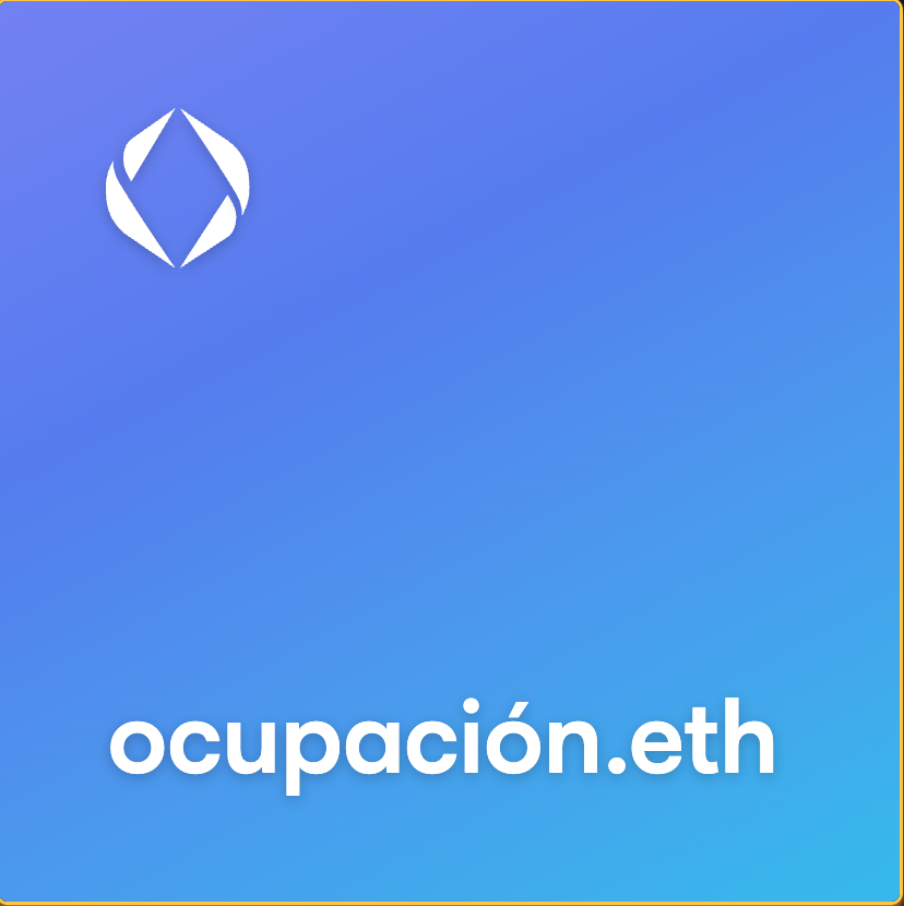 errolcart's tweet photo. After selling 4 domains today from my fire sale, like promised, I will raffle one for free.

ocupación.eth (occupation)

All you gotta do is RT &amp; like this tweet - winner announced in 15 hours! https://t.co/VtAGwZz9jT