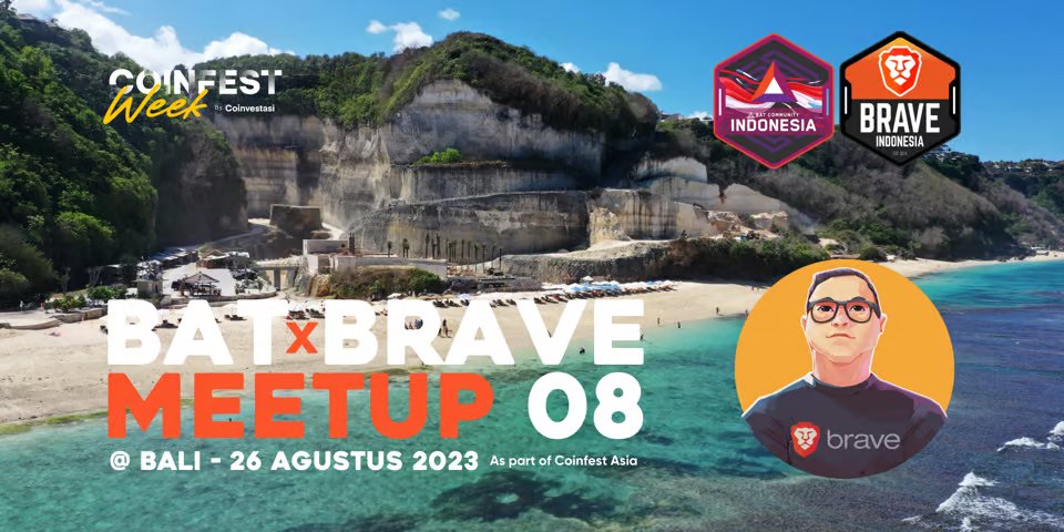 🇮🇩 Exciting times ahead! On August 26th, <a href="/BAT_Indonesia/">BAT Indonesia</a> is hosting an <a href="/AttentionToken/">Basic Attention Token (BAT)</a> x <a href="/Brave/">Brave</a> Meetup in Bali for <a href="/CoinfestAsia/">Coinfest Asia</a>, an immersive festival bridging the Web2 world to Web3! 

🌟 Our superstar, <a href="/vikingkarwur/">Viking KARWUR</a>, is leading the workshop. Secure your spot now: