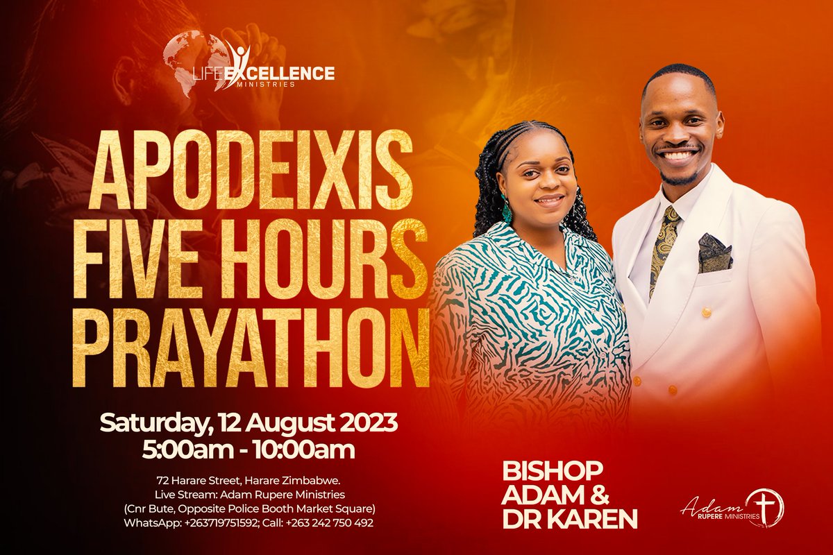 Life_Exc_Min's tweet photo. Saturday is special again. Prepare for 5 Hours-Straight of Prayer. #ExcellenceNation #PrinceOfPreachers #BishopAdam #trending https://t.co/UoHZp3a6PV