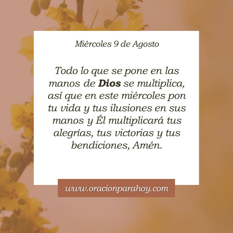 OracionParaHoy's tweet photo. Oración para hoy 9 de agosto: https://t.co/A7VxDraP1j