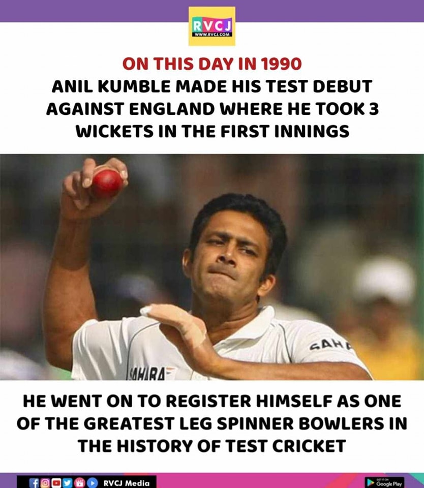 RVCJ_Sports's tweet photo. On this day in 1990
#anilkumle #sport #india https://t.co/ROO4SjHCQm