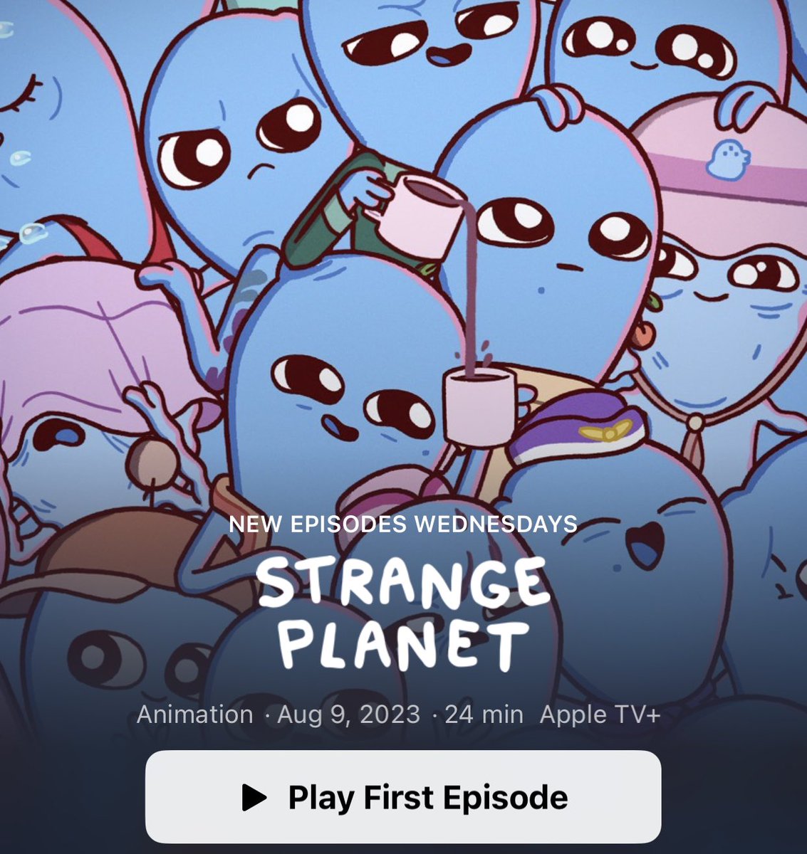 AnneMaslen's tweet photo. My first storyboarding credit!! 🥹💖 also was the design coordinator for a bit! Go watch Strange Planet on Apple TV+ 👽 https://t.co/dIix741gIV