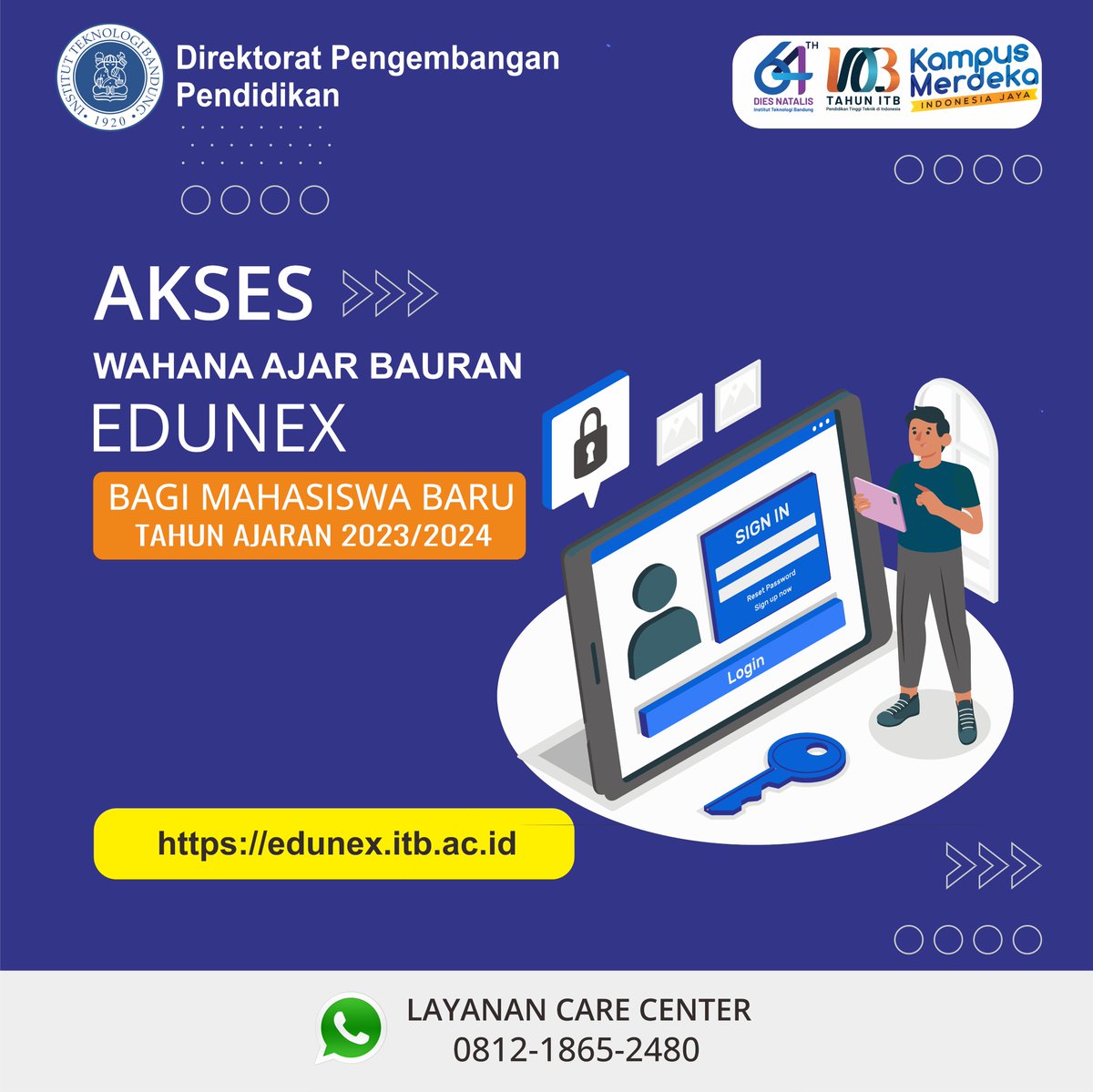 ditbangdik_itb's tweet photo. Hallo Rekan rekan mahasiswa ITB 

Hari ini kelas Edunex telah dibuka.

Bagi rekan-rekan yang telah  melakukan pendaftaran ulang pada tanggal 9 
Agustus-15 Agustus 2023, diwajibkan untuk mengunduh KSM (Kartu studi mahasiswa)
pada laman https://t.co/FnAuwezS3x https://t.co/DTqownSM67