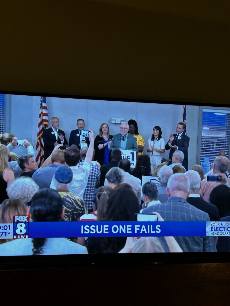 So honored to serve Ohioans tonight who SHOWED up at turnout close to 40% in a special election in an ODD year. This is the power of the people. This is democracy. Issue 1 fails. In November, #abortion is on the #ballot!