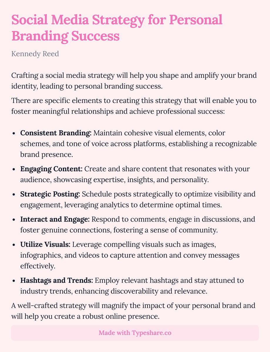 KennedyReedPR's tweet photo. Social Media Strategy for Personal Branding Success https://t.co/np6bkP9Tw8