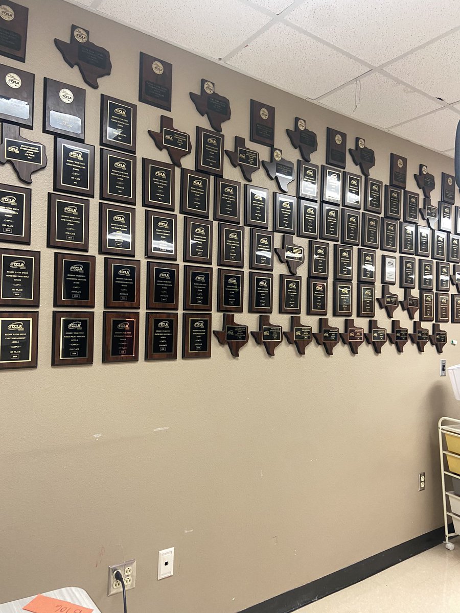 Found all the trophies HMS FCCLA has won over the years and had to showcase. Excited to continue the legacy!