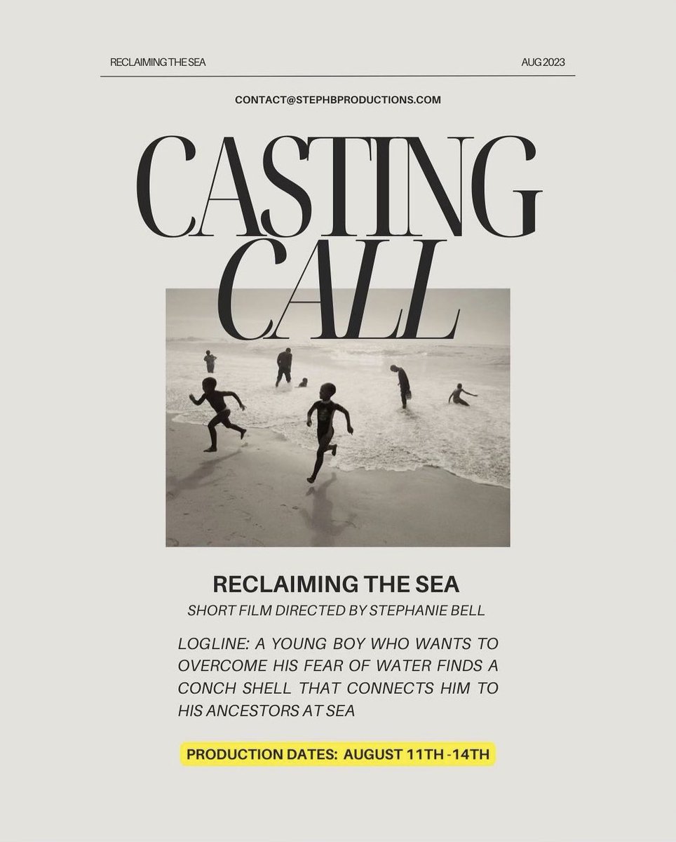 thankurself's tweet photo. LA CASTING CALL:

Looking for a young Black male (~12 years old or so) to play a lead role in a short film that’s shooting this weekend. Must be a skilled swimmer. 

Please contact the email in the images below for more information. https://t.co/prapb5J53W