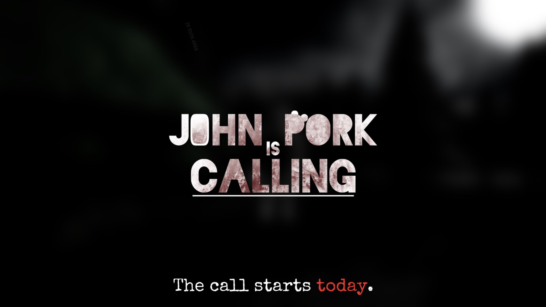 TenuousFlea ❄️ on X: 'John Pork is Calling' releases in less than 24  hours! Get notified;   / X