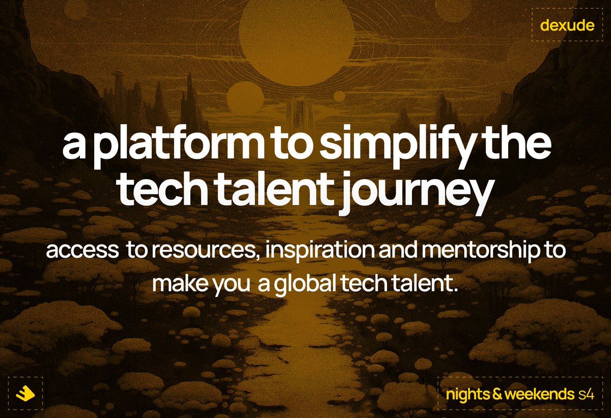 Becoming a global tech talent can be confusing and tasking.

We are building a platform that simplifies your journey.

What do you think?

<a href="/dexudetech/">Dexude</a> 

cc: <a href="/_buildspace/">buildspace</a>