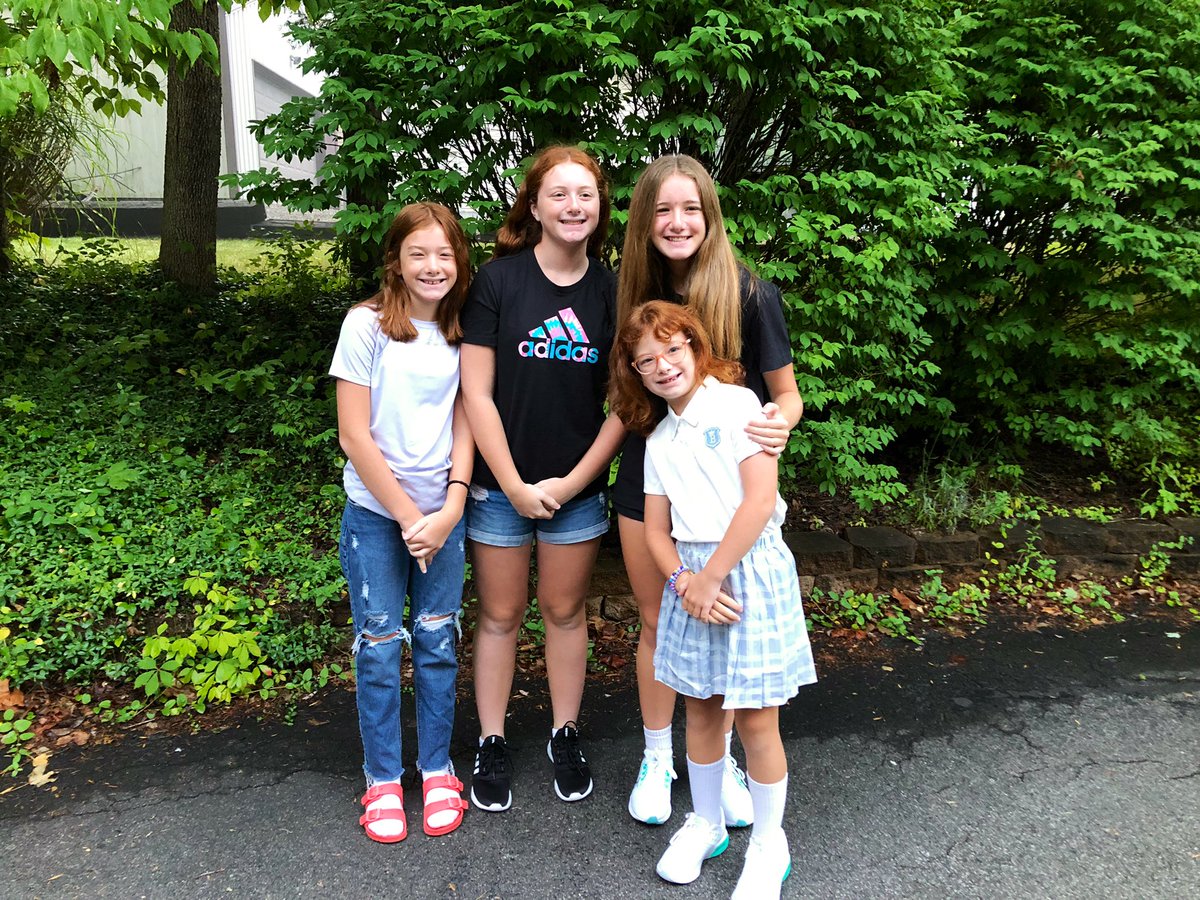 CoachCStevens's tweet photo. First day of school for the Stevens girls and first day of high school for Stevens girl #1. Extremely lucky to have a kid who isn’t embarrassed to have dad as her high school AD. #HomeTeam https://t.co/IuNaWS79u2