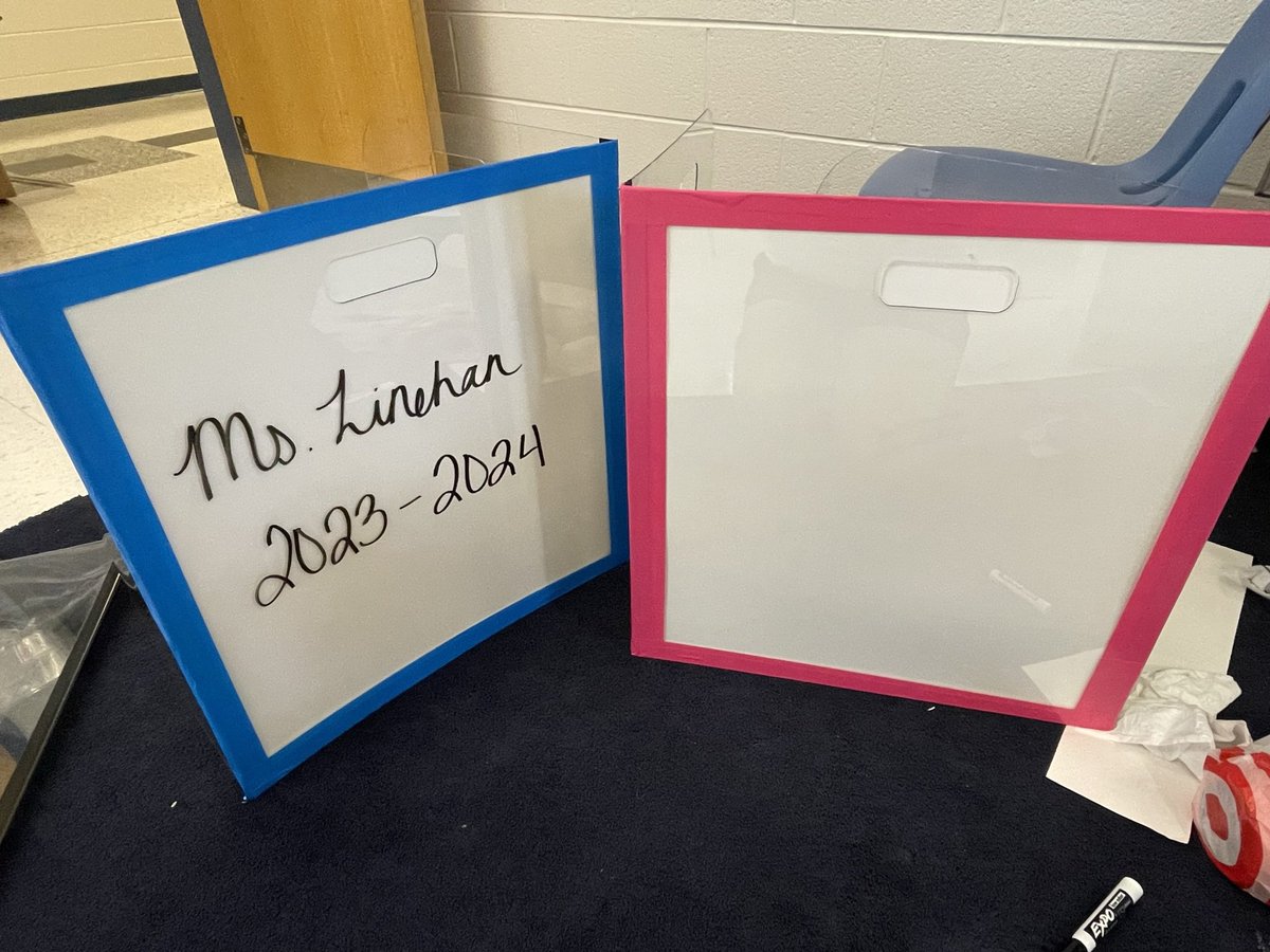 MsLinehanBMES's tweet photo. From plexiglass to dry erase boards! Love how these turned out! https://t.co/KEQWFtX25u