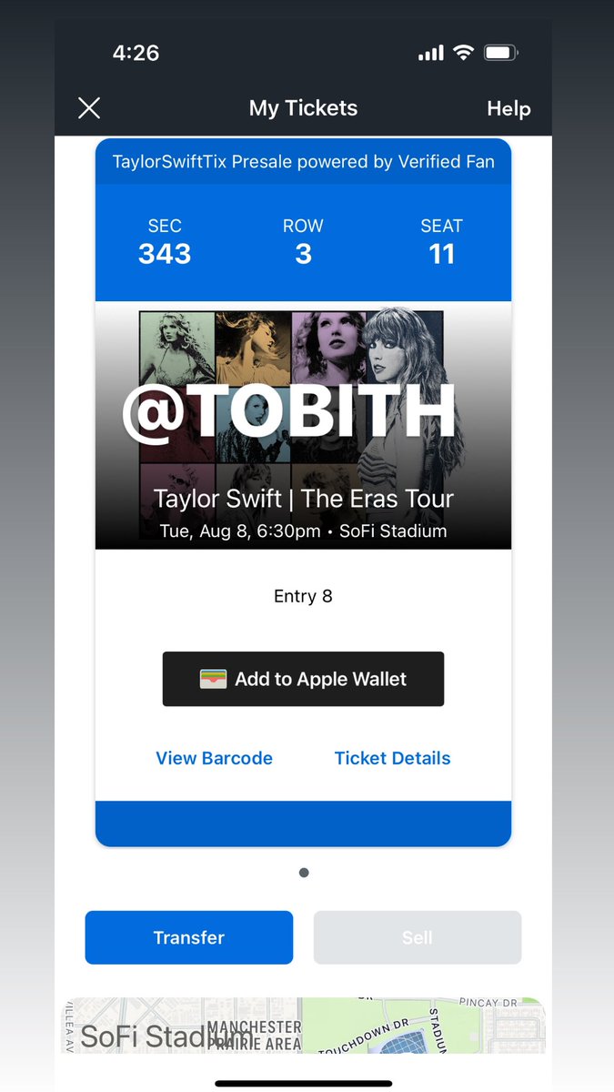 TOBlTH's tweet image. selling my LA eras tour ticket for TONIGHT Aug 8

price can be negotiated DM MEEE