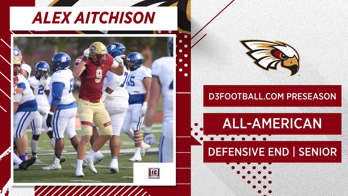 CoeAthletics's tweet photo. Alex Aitchison named D3football Preseason All-American.

@KohawksFootball @d3football 
📰https://t.co/xJidFXRexO

#KohawkNation https://t.co/FLYhDHoN7d