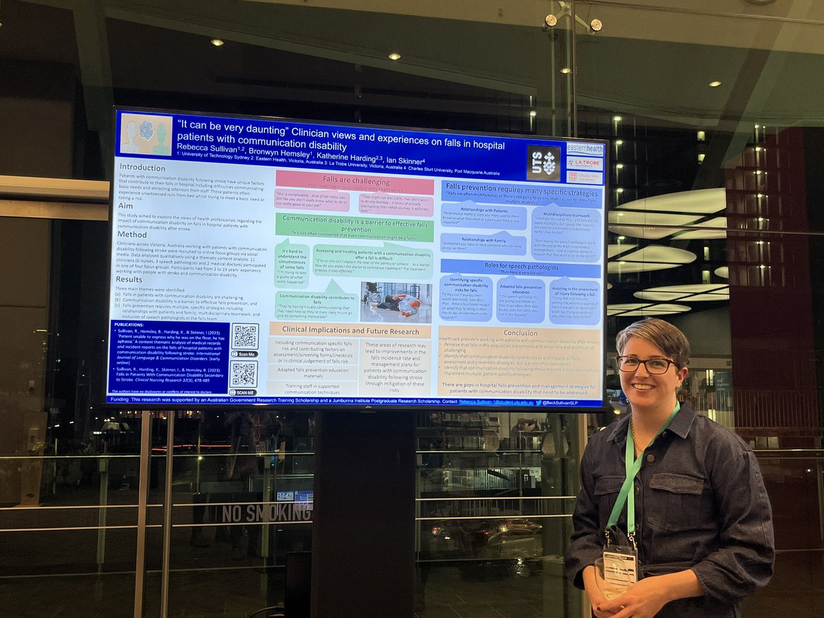 I’m at the #NAHC2023 today, come and chat about poster 111 #Falls #CommunicationDisability #MyDeadlyPhD @national_allied