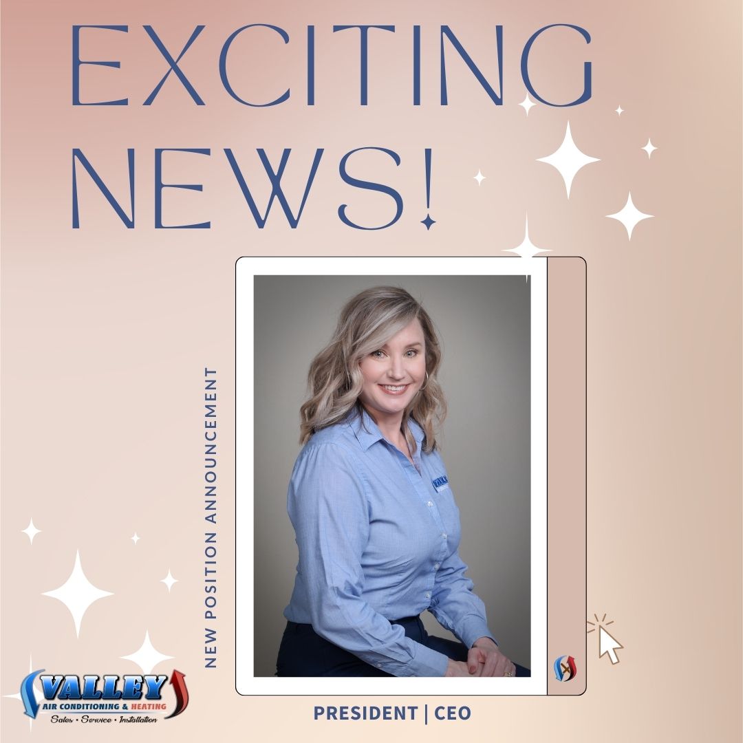 I am excited to announce that after 28 years of commitment and dedication of working at  Valley Air Conditioning &amp; Heating, I have officially taken the position as the President/CEO. I am looking forward to continuing to work with an amazing team!! 
#strivetosucceed @Valley_Air
