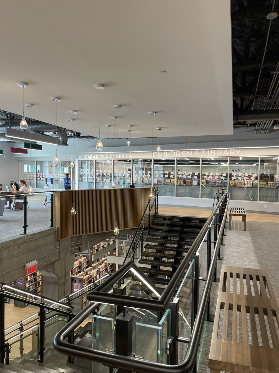 BenderLibrarian's tweet photo. The CV librarians current and retired went to the newly built Lancaster Public Library for a tour. I was impressed! Reminded me of contemporary libraries found in Europe. ❤️📚 https://t.co/kJhxVjbJR4