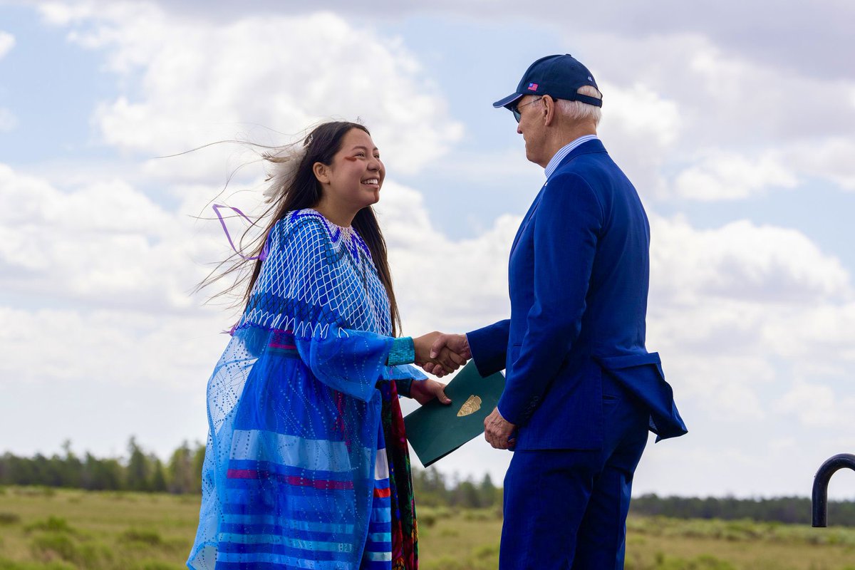 LakotaMan1's tweet photo. This man is such an amazing ally to the Indigenous community. Thank you so much Mr. President. https://t.co/RmDdZb0tPD