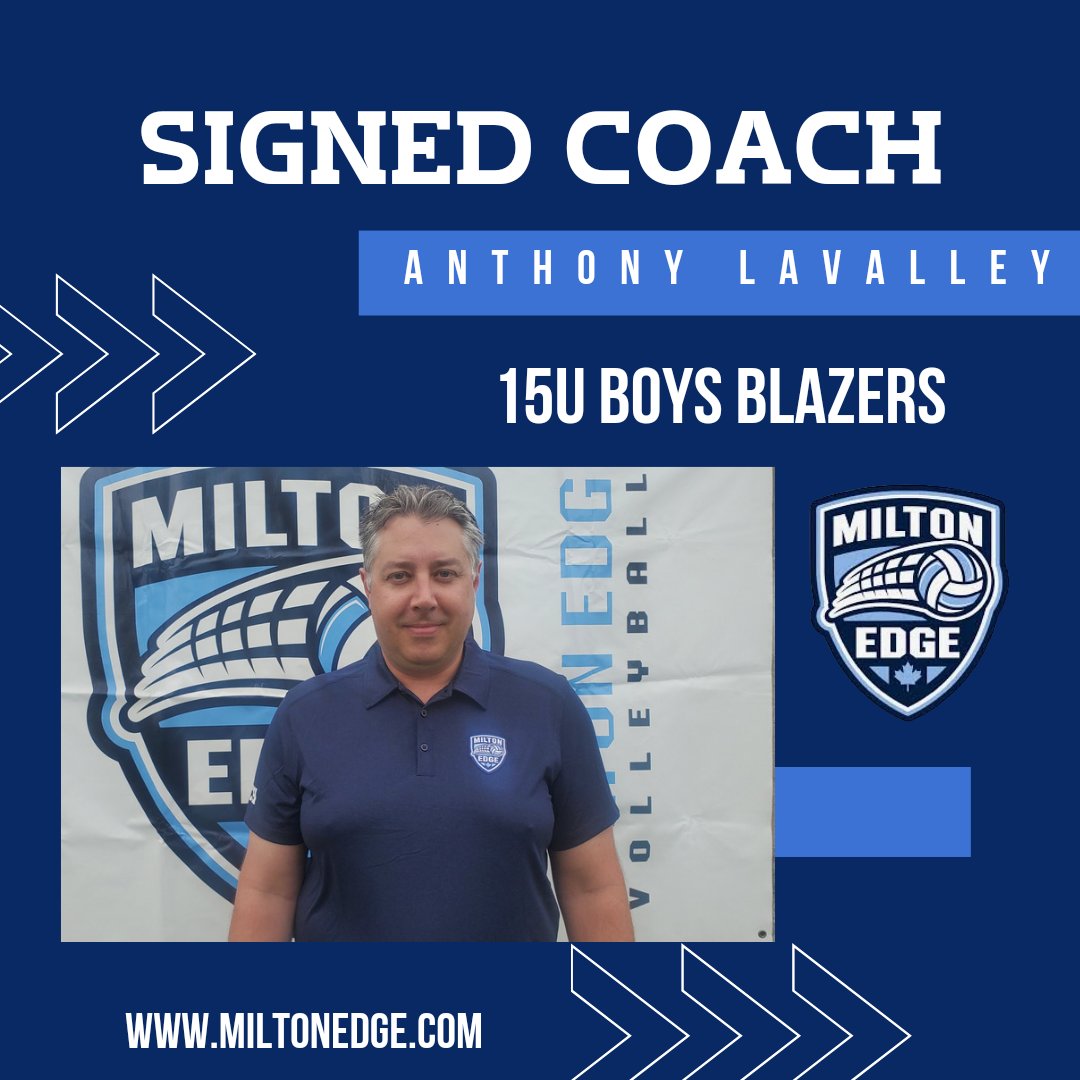 milton_edge's tweet image. Coach Anthony is not new to Milton Edge, he has been around the club for years. This year we are excited to have him as our 15U boys coach. #goblazers🏐