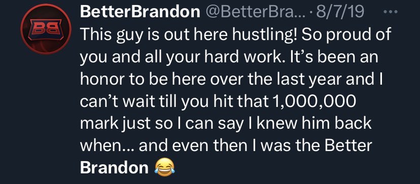 BetterBrandon90's tweet photo. I am so genuinely proud of this guy! He has worked his ass off for so many years and it has really paid off for him! I knew it then and glad I’m here now, Congratulations @itsbrandonde! https://t.co/qemaqH9Pbt