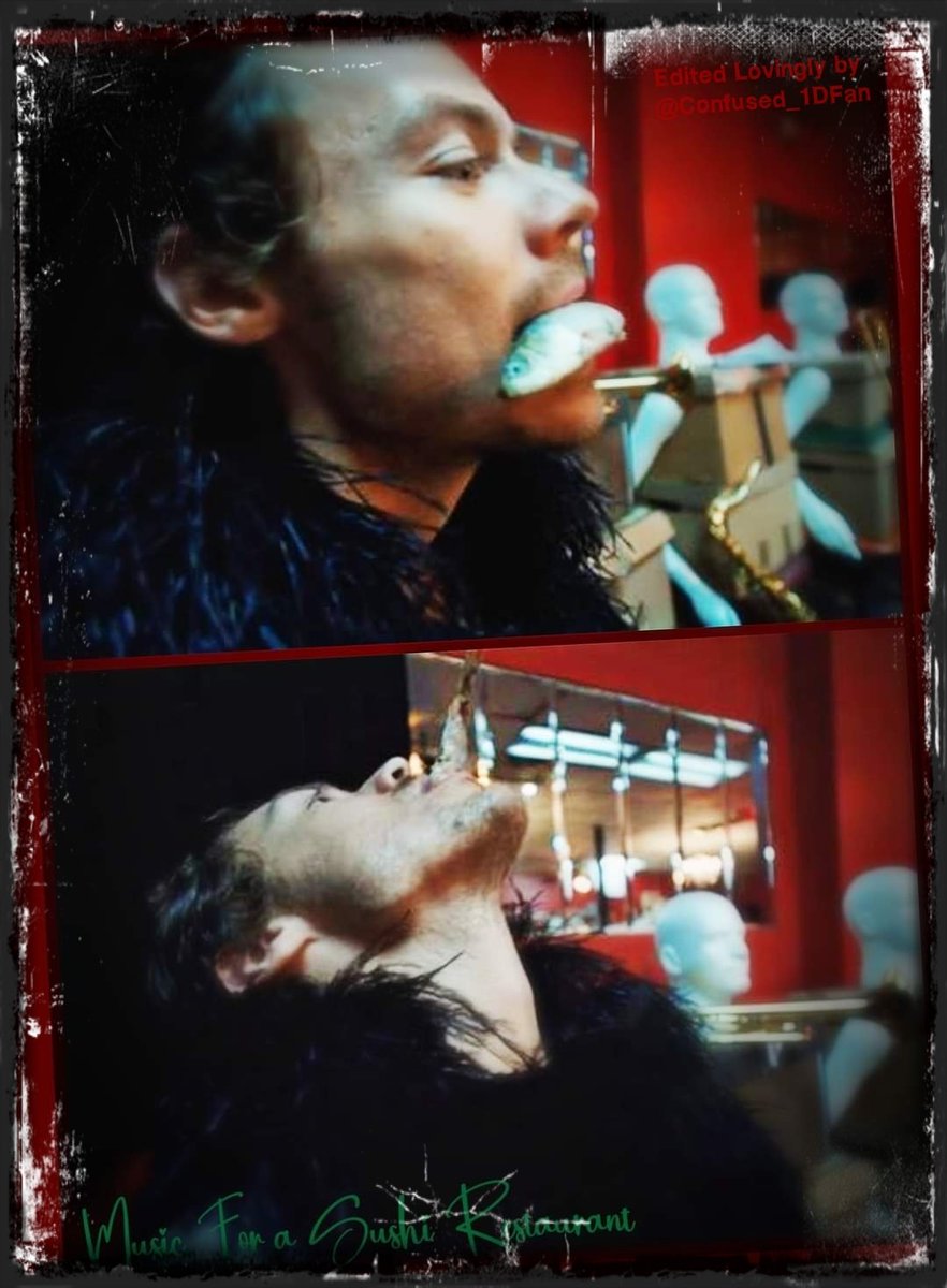 Confused_1DFan's tweet image. This is gross... but yeah #HarryStyles #MusicForASushiRestaurant #FishLips💋