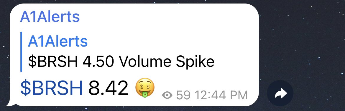 $BRSH 4.50 -> 8.42 🔥