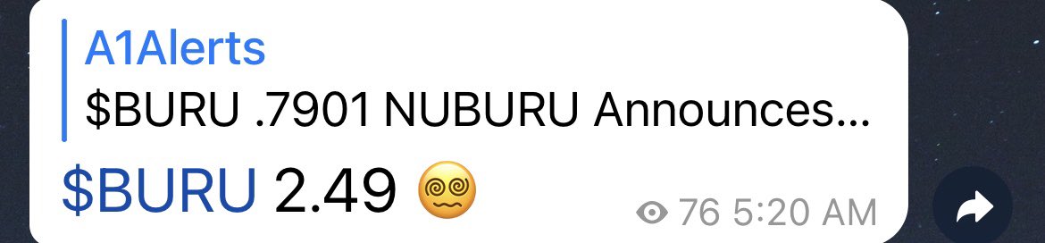 $BURU .7901 -> 2.49 🔥
