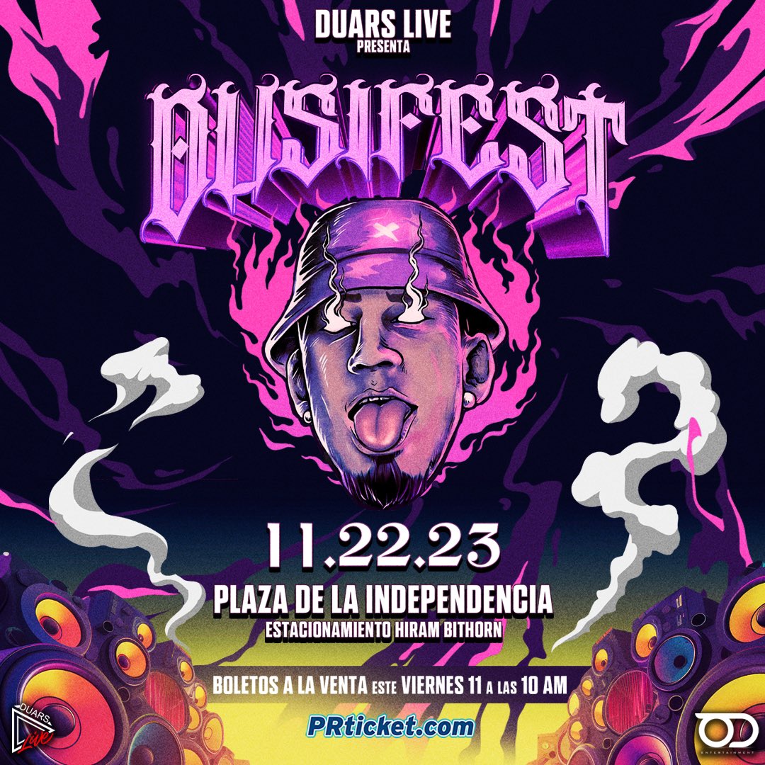 ••🔥OUSI FEST🔥••
22/Nov @ Plaza de la Independencia🇵🇷
<a href="/omarcourtz/">OUSI 🧛🏼™</a> #DuarsLive