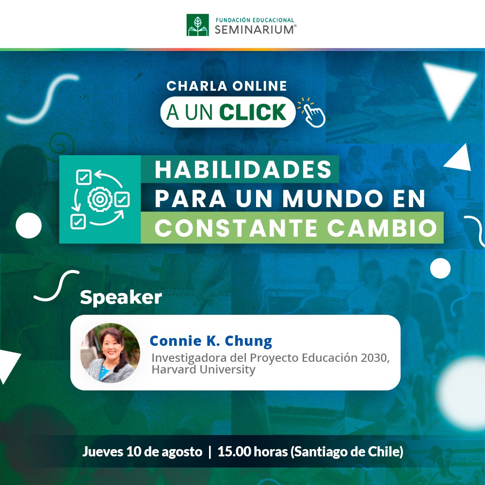 📣 ¡Tenemos una nueva invitación para ti! Charla online #AunClick el jueves 10 de agosto: Habilidades para un mundo en constante cambio.

Estaremos con Connie K Chung, Investigadora en Education 2030 Project de la Universidad de Harvard.

Link: 👉lnkd.in/ehzHfdFB