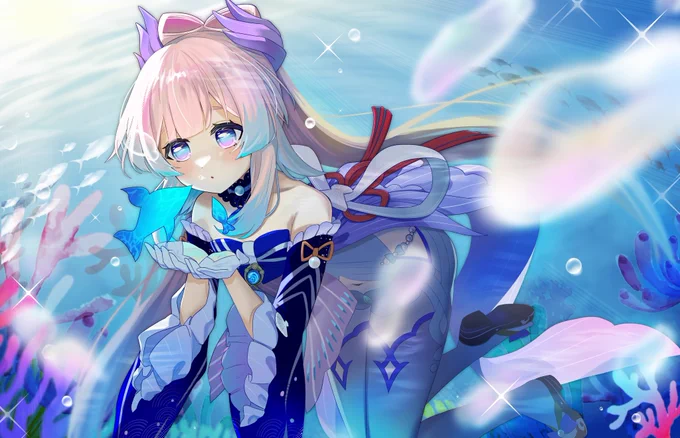 #珊瑚宮心海イラストコンテスト  #原神 #GenshinImpact  #kokomi  #珊瑚宫心海 