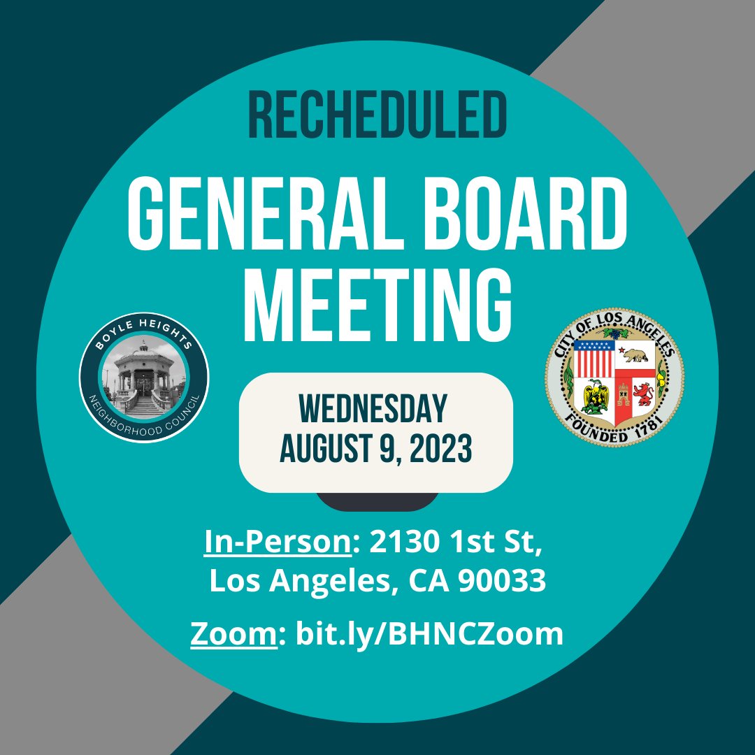 Join the BHNC tomorrow at 6pm to welcome our newly elected Councilmembers! If you would like to run for a vacancy on the board, you can do so at this meeting. 

If you have questions, get in touch with our Department of Neighborhood Empowerment rep at joel.gonzalez@lacity.org
