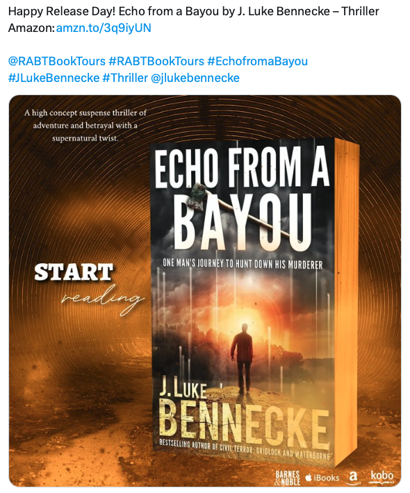 AKA_Terrie's tweet photo. Time to celebrate! Happy #ReleaseDay to @jlukebennecke - this one is a must-read, and just passed some guy with the initials S.K. on the lists! It's at #15 (@AmazonPub #paranormal) - woot! https://t.co/9XDrWUpcWk