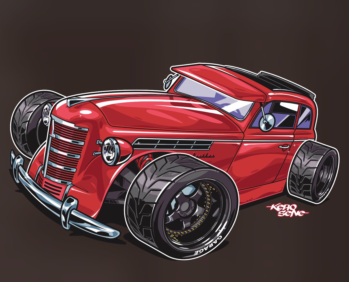 I made an online print-shop for my cars illustrations. If you want a t-shirt with some vector car of your dream, let me know 😎