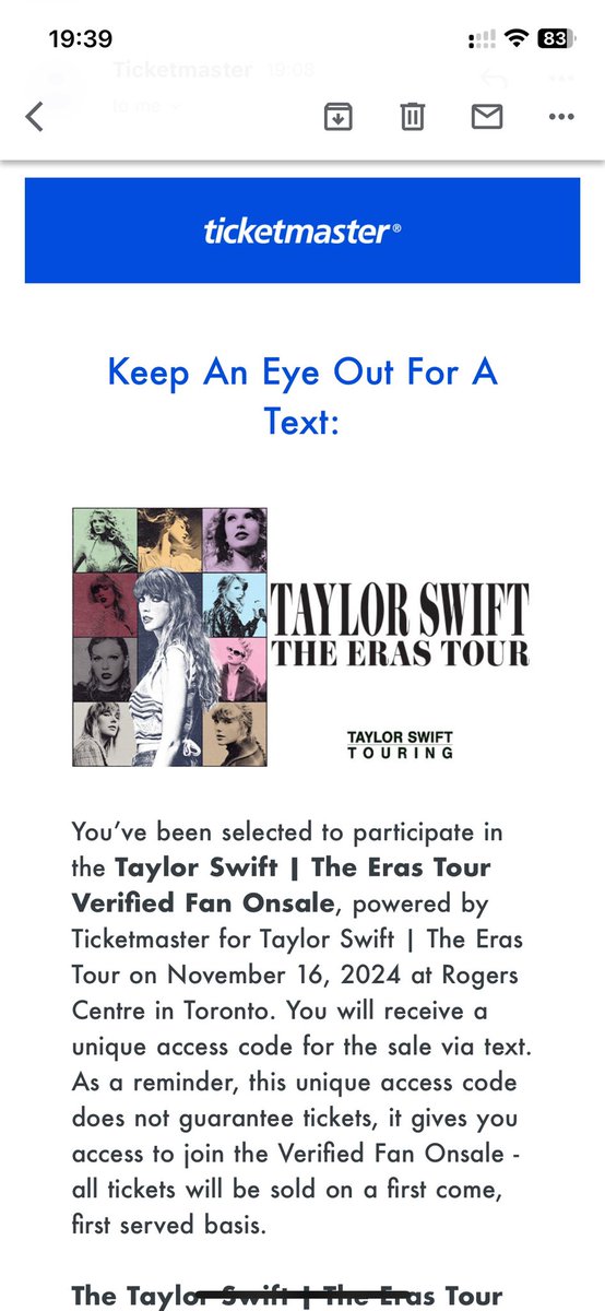 LZuni's tweet photo. Hey @Ticketmaster is this legit or am I being scammed? My heart couldn’t take it if this isn’t legit. #ErasTour #TaylorSwift https://t.co/s2S4d5xo0r