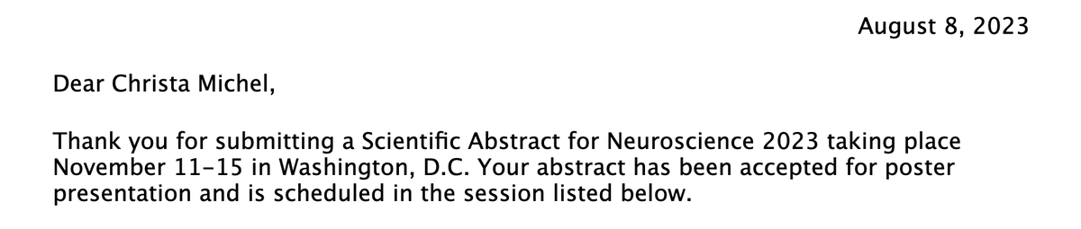 So excited to attend my first conference this November!! 🎉🥳 thank you @BANDlab_mgh and see you all in DC!  #Neuroscience2023 #SfN2023