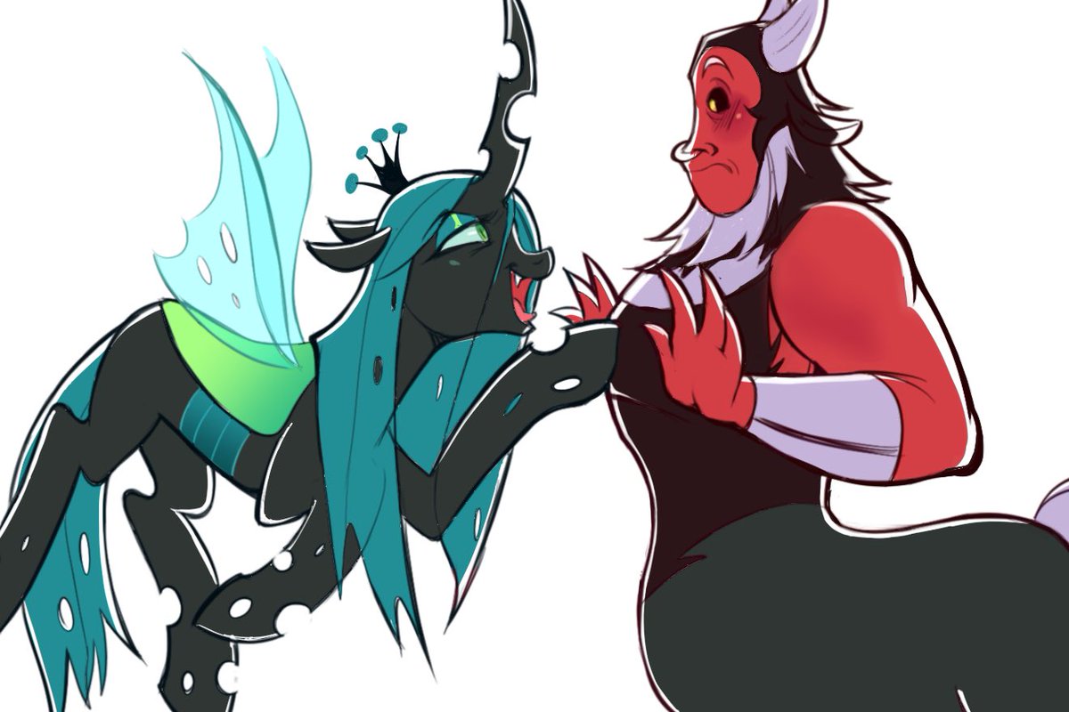 sugar_switch's tweet photo. My favourite pairing, as of late!!❤️

#mlp #art #lordtirek #chrysalis #OTP https://t.co/pr0Zolscsj