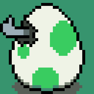 LunarSilverFox's tweet photo. A #hatch for @Pixel_Dailies 
Asking an egg if it is doing ok and this happens. 
#pixel_dailies #pixelart #pixelartist https://t.co/Ro9sVkb1wK