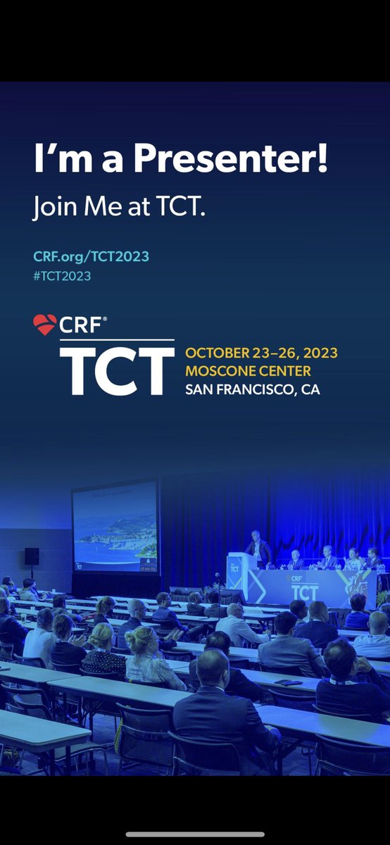 <a href="/DrJayMohan/">Jay Mohan, D.O., FACC, FSCAI, FASE, RPVI</a> and I are excited and honored to be able to present our research
DETECT DVT: Detroit Evaluation of Thrombectomy and Evaluation of Intravascular Ultrasound in Deep Vein Thrombosis at #TCT2023 <a href="/WomenAs1/">Women As One</a> <a href="/McLarenHeartVas/">McLaren Macomb Cardiology Fellowship</a> <a href="/JasonGKaplanMD/">Jason Kaplan</a> <a href="/VYelamanchiliMD/">Varun Yelamanchili, MD</a> <a href="/poojaotherwise/">Pooja Swamy, MD, FACC, FSCAI</a>