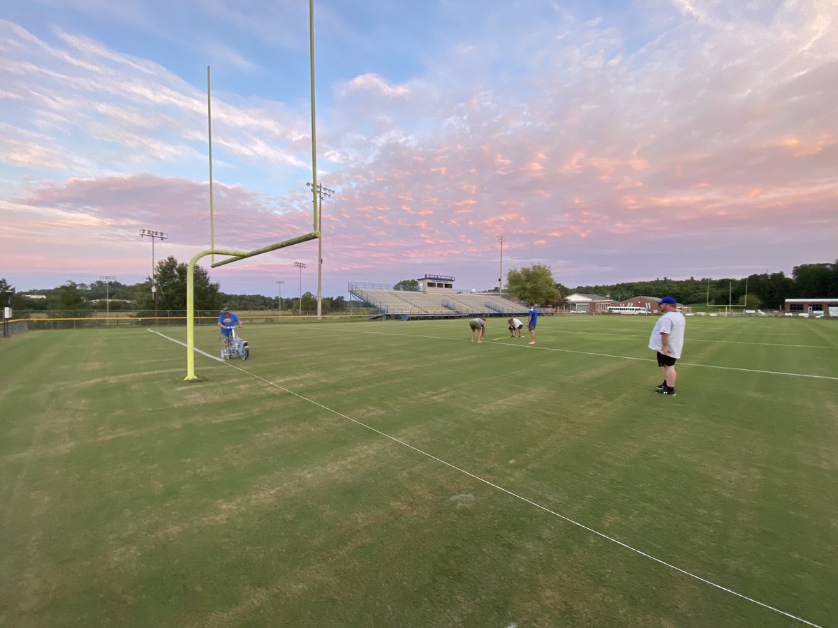Lines are down and ready to roll. <a href="/NorthSurryFB/">North Surry Football</a> will be hosting <a href="/elkin_football/">Elkin Football</a> tomorrow at 4pm-6:30pm. #GoHounds 🐶‼️