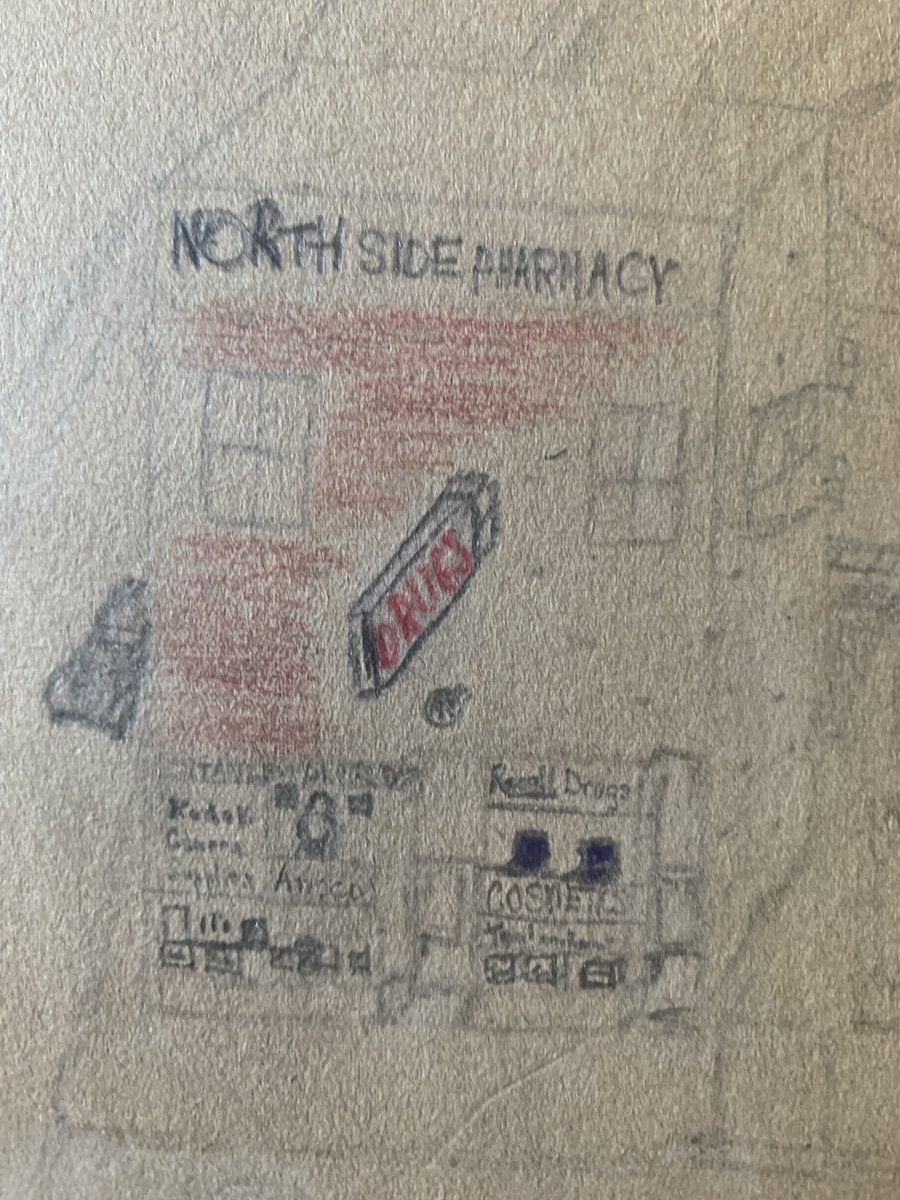 arzewski's tweet photo. North Side Pharmacy
34 N. Elm St, Westfield, Massachusetts
drawing by child Frederic Rzewski

That is where his father worked as a pharmacist. https://t.co/I0B0gy0gBP