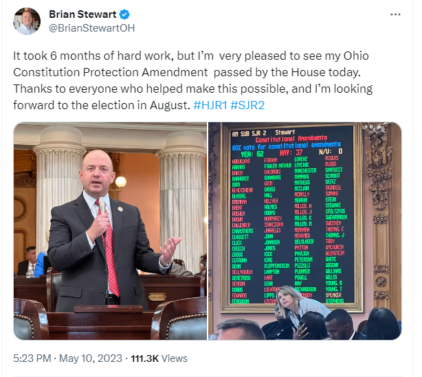 Tylerjoelb's tweet image. An Ohio political play, in 3 acts: