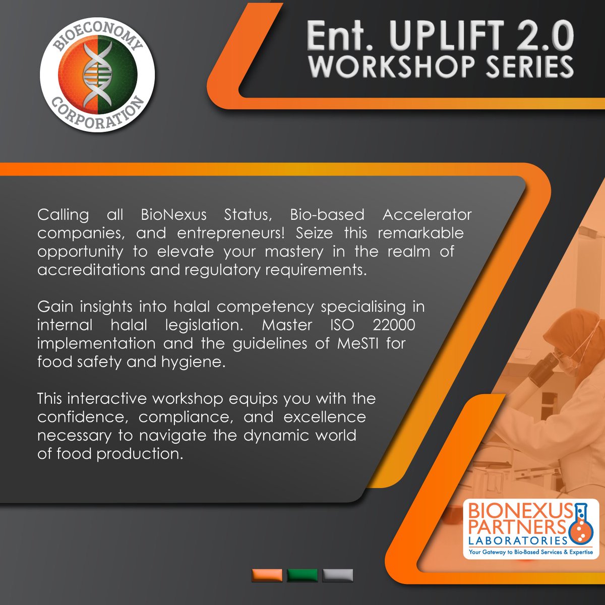 bioeconomycorp's tweet photo. Calling all #BioNexusStatus, #BiobasedAccelerator companies & entrepreneurs!
Seize this remarkable opportunity to elevate your mastery in the realm of accreditations & regulatory requirements.
FREE sign up at https://t.co/1JtkylEqnY
#EntUPLIFT #BNPLab #BioeconomyCorporation https://t.co/GAUguUjVxd