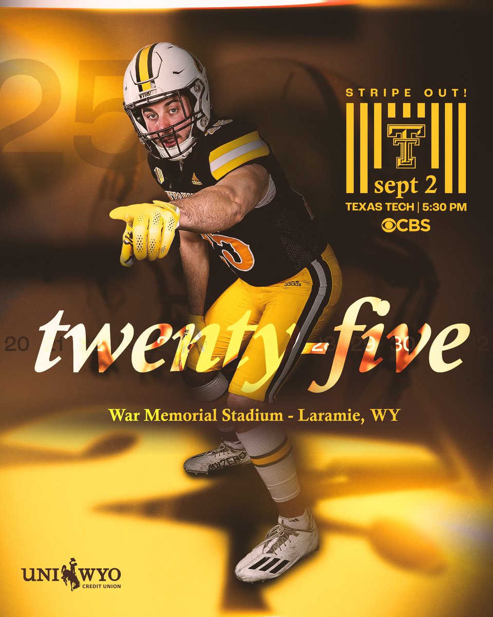 Break out the Brown &amp; Gold! 

2️⃣5️⃣ days ‘til we Stripe out the War 🤠🏈