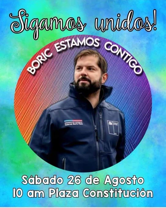 A BORIC SE LE ACOMPAÑA Y SE LE APOYA SIEMPRE..