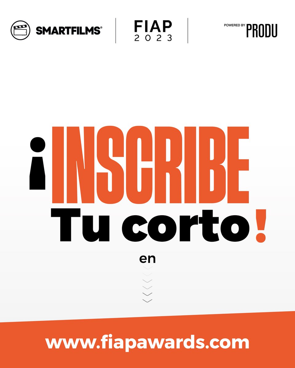 smartfilmsco's tweet image. 🥁PARTICIPA EN EL FIAP 2023 con el corto que hiciste en 2022🥁
Nos gusta aliarnos con los mejores y por esto, este año puedes postular tu corto de #SMARTFILMS2022 en el @fiapawards .

¿CÓMO FUNCIONA?
