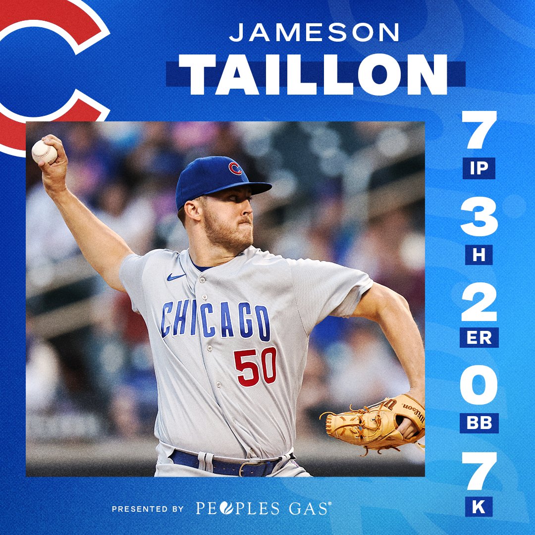 Cubs's tweet photo. .@JTaillon50 earns another quality start! https://t.co/CwWCKu6XH4
