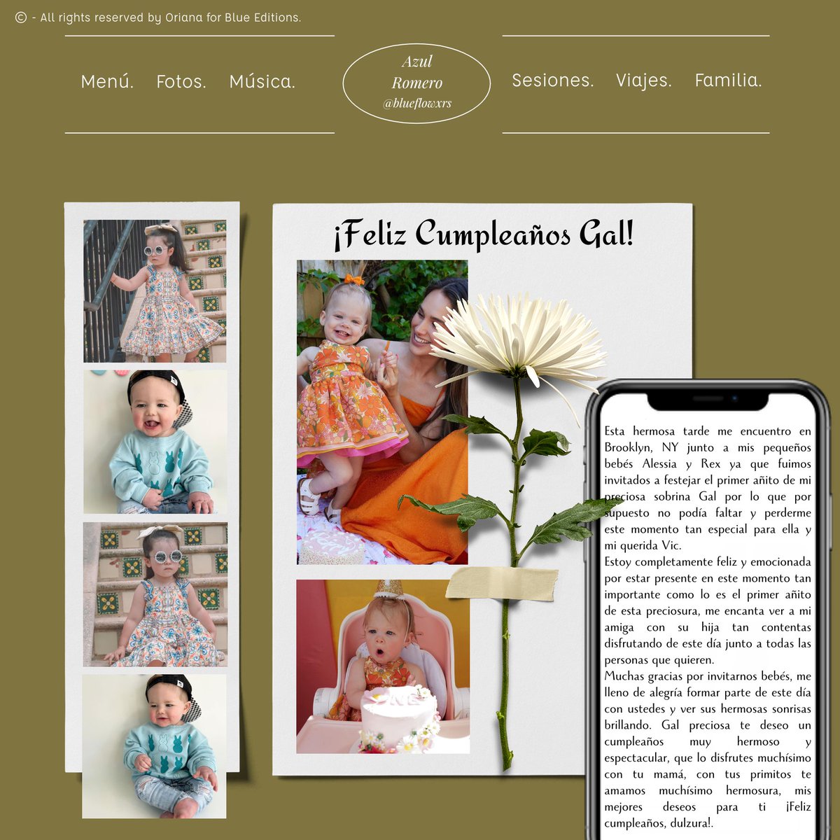 [🎂] . . . #HappyBirthdayGal #1AñoGal

Esta noche con mis pequeños nos encontramos en Brooklyn festejando el primer añito de mi preciosa sobrina Gal acompañándola a ella y su mamá. Estamos muy felices de estar con ambas, las amamos muchísimooo hermosas ¡Feliz cumpleaños Gal!🎉💜