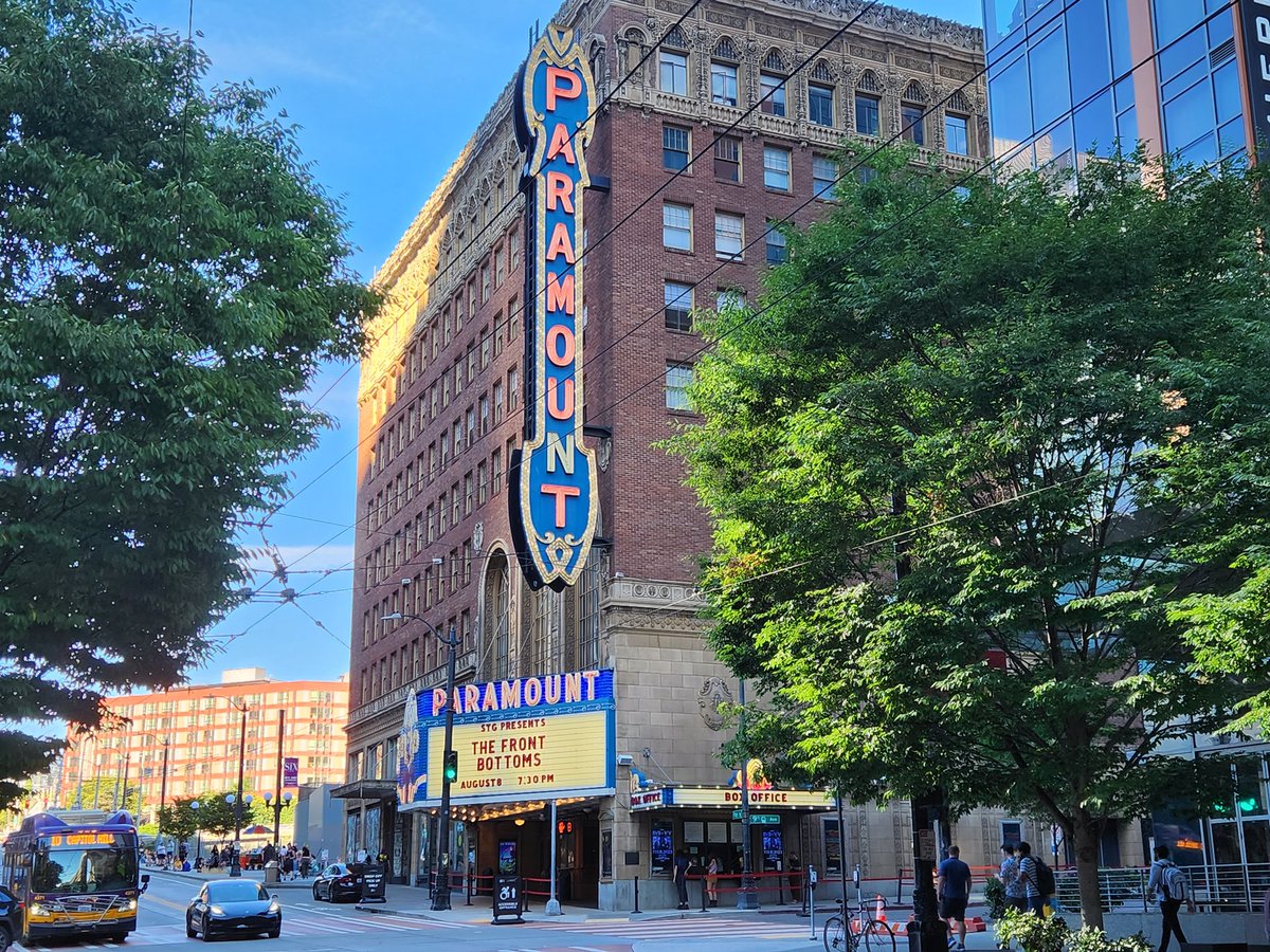 long2know's tweet photo. It's that time of year again. #TheFrontBottoms are in #Seattle at the Paramount. Check out the line. People have been camped out since 5am for some reason. https://t.co/WJbVvkTfGL