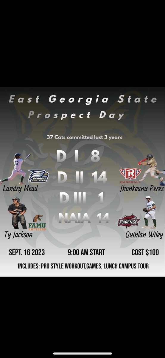 gsgoldeneaglebb's tweet photo. Join us Sept, 16th! Pro Style Work Out, Games, Lunch and Campus Tour. If your interested in being apart of EG baseball program this is the event for you! https://t.co/XuDulIbvjh